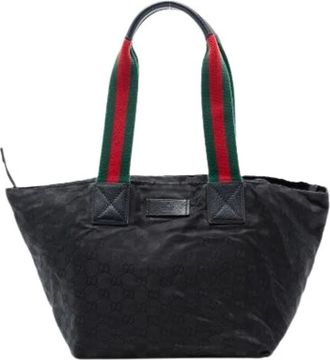 Gucci Pre-owned Tote Bags, female, Black, Size: ONE SIZE Pre-owned Vintage Tote Bag