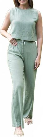 Wishlist Mossy Dream Linen Set In Green