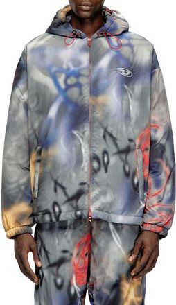Diesel J-Mirr Hooded Jacket in Grey at Nordstrom, Size 34 Us