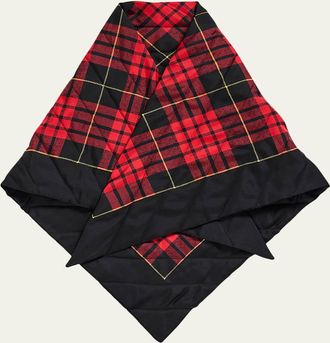 Alexander McQueen Quilted Tartan Triangular Scarf