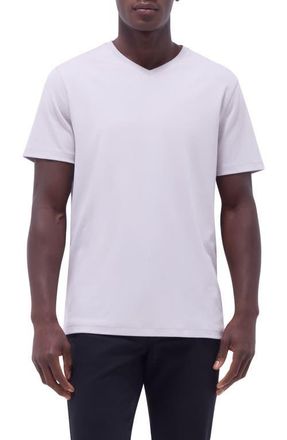 Bugatchi Holden Pima Cotton T-Shirt in Platinum at Nordstrom, Size Xx-Large