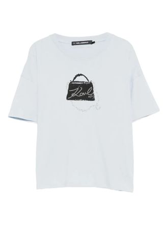 Karl Lagerfeld T-shirt con grafica - Blu