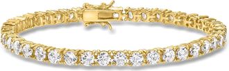 Ross-Simons CZ Tennis Bracelet in 18kt Gold Over Sterling