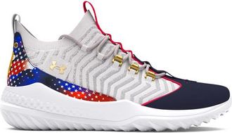 Under Armour Mens Harper 9 Turf USA - Baseball Shoes White/Metallic Gold/Midnight Navy Size 10.0