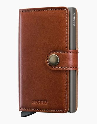 Secrid Mens SECRID MINI WALLET TEXANO SADDLE - Brown - Size: 1 size