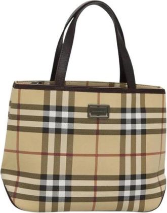 Burberry Tweedehands leren handtassen - Dames - Vintage Handtas - Beige - ONE Size - Leer - Vintage