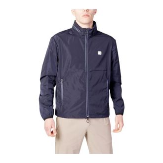 A|X Armani Exchange Logo Lichtgewicht Windjack - Heren - Sport - Blauw - Maat: 2XL Poliester