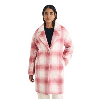 HUGO BOSS Hugo Dames Geruite Jas (Roze)