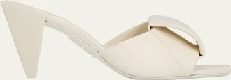 Loewe 85mm Origami Leather Slide Sandals