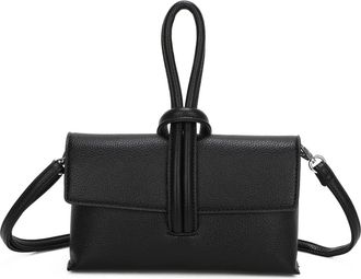 Generic Womens PU Leather Crossbody Clutch Purse with Wrist Loop & Adjustable Shoulder Strap, Small Flap Handbag for Everyday, Party & Travel Fully Lined Fash