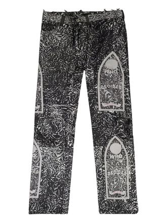 Who Decides War by Ev Bravado foil leather trousers - men - Leather - 28 - Black