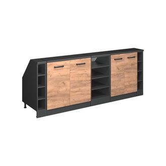 Vicco Armario De Cocina Para Techo Inclinado R-line, Roble Dorado, 210 Cm Lote De 5 Carcasas De Armario 60 Cm De Profundidad, Vicco