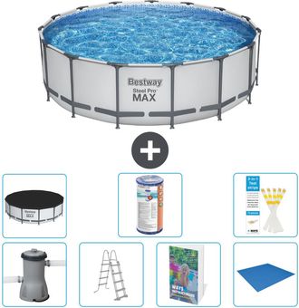 Bestway Piscina Bestway Steel Pro Max Redonda - 488x122 Cm - 8-piezas S594