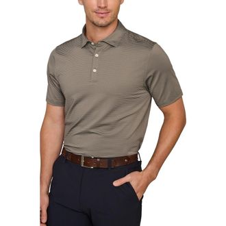Rhone Drive Time Performance Polo in Smokey Olive Stripe at Nordstrom, Size Xx-Large