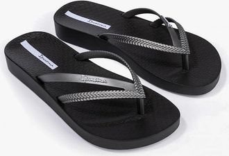 Ipanema Womens Ipanema BOSSA SOFT Womens Platform Vegan Flip-Flops Gun Black - Size: 6/6.5/7/7.5