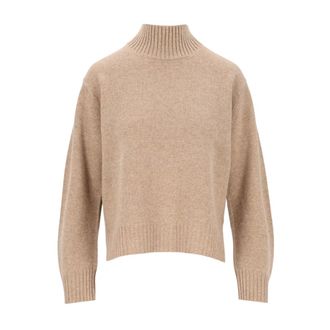 Maison Kitsun&eacute; Jersey de cuello alto - Knitwear - Mujer - Beige - S