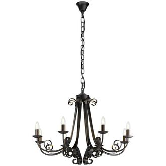 Lindby L&aacute;mpara De Ara&ntilde;a scaleria En Marr&oacute;n Metal - Lindby