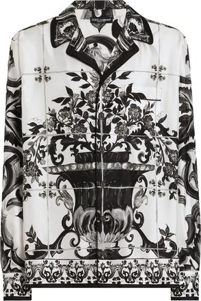 Dolce & Gabbana Majolica-print Silk Shirt