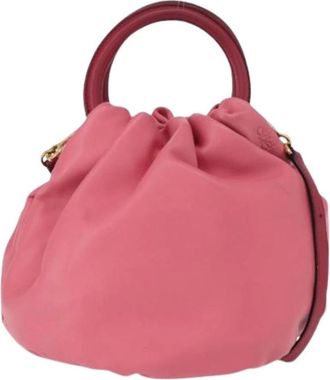 Loewe Pre-owned Handbags, female, Pink, Size: ONE SIZE Pre-owned Leather Handbag