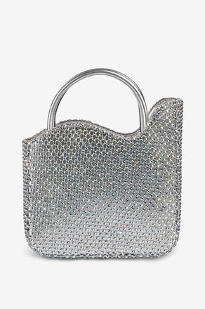 Le Silla Shopper aus Satin mit Strasssteinen Ivy