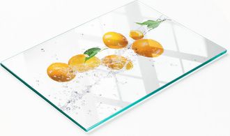 OEM Tabla De Servir De Cristal Para Cocina Con Estampado De Naranja Y Agua, 80x52 Cm