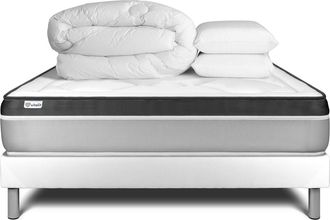 VITALIT Pack Colch&oacute;n Blanco Espuma Viscoel&aacute;stica 180 X 200