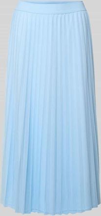 s.Oliver Black Label Ausgestellter Midi-Rock mit Plissees in Bleu, Gr&ouml;&szlig;e 34