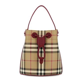 Burberry Bucket Bags, female, Multicolor, Size: ONE SIZE Mini Check Bucket Bag