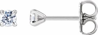Diamond2Deal 14K Gold 1/5ct Lab-Grown Diamond Cocktail Stud Earrings Clarity SI, Color G-H