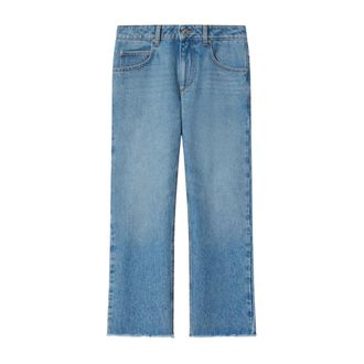 Isabel Marant Jeans met vervaagd effect en gerafelde zoom - Dames - Jeans - Blauw - Maat: S Katoen