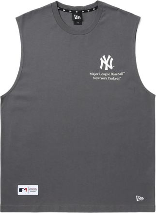 New Era Top smanicato con logo New York Yankees - Grigio
