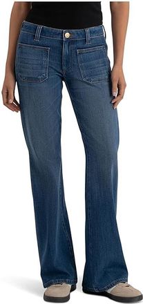 Kut from the Kloth Ana High-rise Flare With Patch Pockets Regular Hem Womens Jeans Apparent : 14 33, Cotton/Denim/Lycra