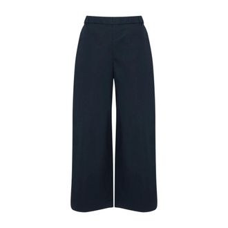 Max Mara Dames, Broeken, Blauw, Maat: S Wol