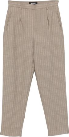 Rochas pinstriped pleated trousers - Neutrals