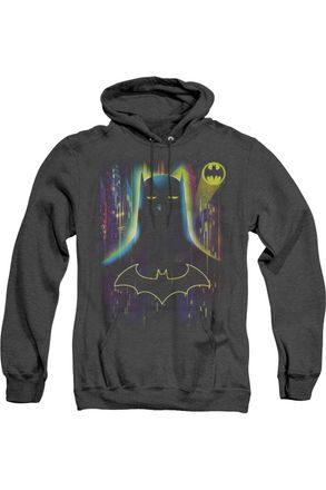 Gildan Batman Knight Lights Adult Heather Hoodie / Hooded Sweatshirt