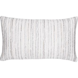 Elaine Smith Luxe Stripe Chenille & Boucle textured Indoor & Outdoor Woven Accent Pillow in Pebble at Nordstrom, Size 12X20