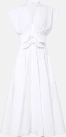 Alaia Ala&iuml;a Cotton poplin midi dress
