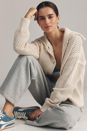 Varley Myrtle Buttondown Knit Top