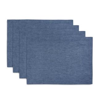Solino Home Linen Placemats - Athena, 14 x 19 in Blue Denim at Nordstrom, Size Medium