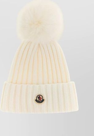 Moncler wool ribbed beanie