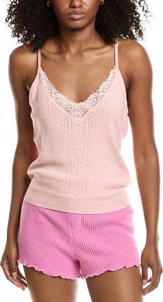 PJ Salvage Cami Point Tank Top In Pale Pink