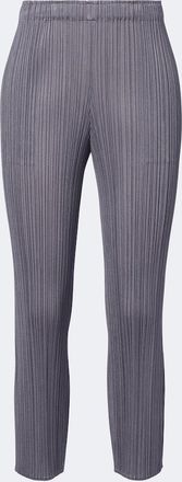 Pleats Please Issey Miyake Basics cropped pleated slim pants