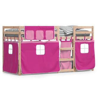 Berkfield Home Bunk Bed without Mattress Pink 80x200 cm Solid Wood Pine