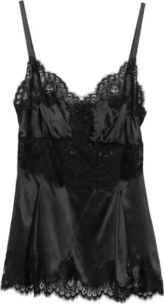 Dolce & Gabbana Lace-trim Satin Top