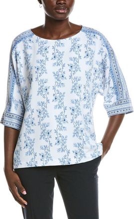 Anne Klein 3/4-Sleeve Bateau Neck Blouse