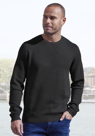 John Devin Strickpullover Pullover aus weichem Strukturstrick
