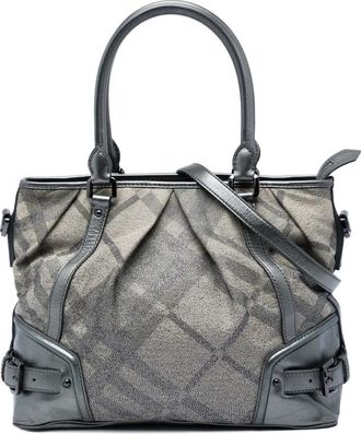 Burberry Pre-owned Burberry Glitter Smoke Check Canvas Check Satchel Ladies N7SBMV4DLGUI69PD