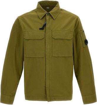 C.P. Company Green Zip Cotton Shirt Jacket