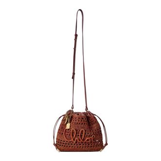 Chlo&eacute; Mini Summer Banana Drawstring Shoulder Bag - female - Chlo&eacute; - Bucket Bags - Brown - ONE SIZE - Bags