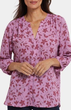 NYDJ Pintuck Top in Chaillot at Nordstrom, Size Xx-Small